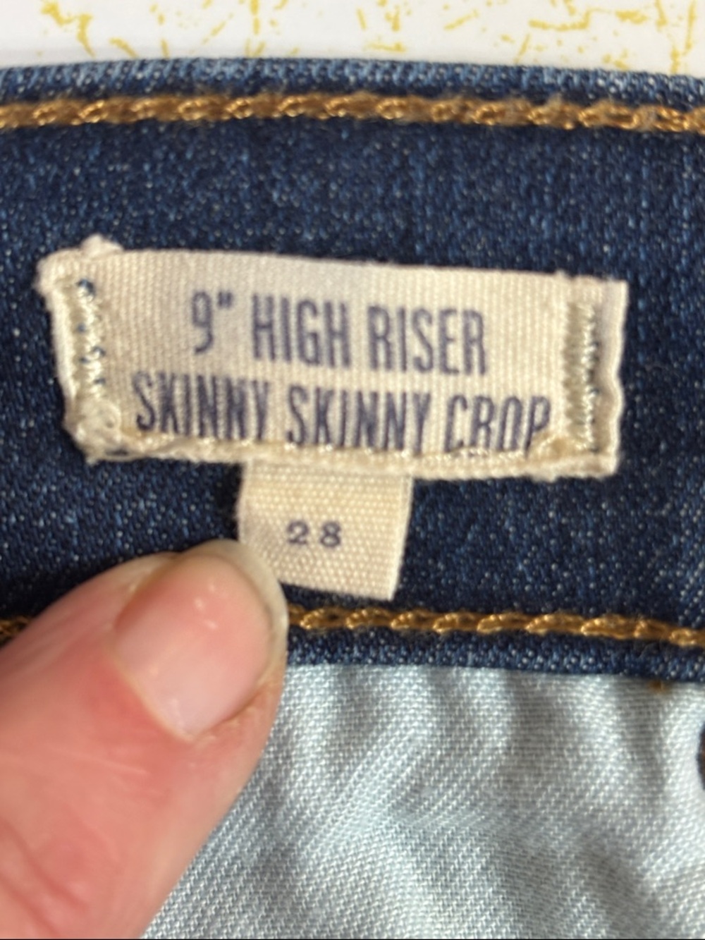 Madewell 9" High Riser Skinny Skinny Crop Stretch Blue Jeans Size W/28 - Picture 8 of 13